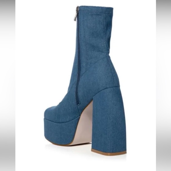 Go-go Groovy Bratz Style Denim Platform Boots - Picture 4 of 6